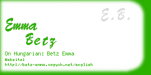 emma betz business card